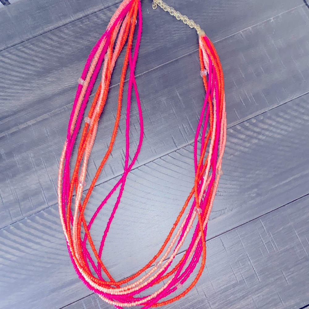 Beaded sunset necklace.